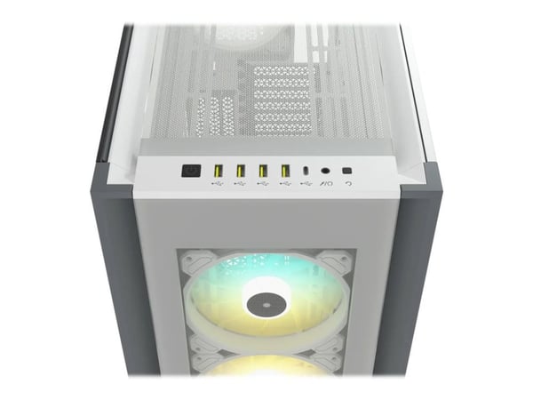 CORSAIR iCUE 7000X RGB - FT - utvidet ATX (E-ATX) - sidepanel med vindu (herdet glass) - ingen strømforsyning (ATX) - hvit - USB/lyd