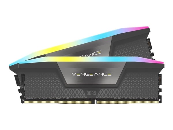 CORSAIR Vengeance RGB - DDR5 - sats - 64 GB: 2 x 32 GB - DIMM 288-pin - 6000 MT/s / PC5-48000 - CL40 - 1.35 V - isgrå