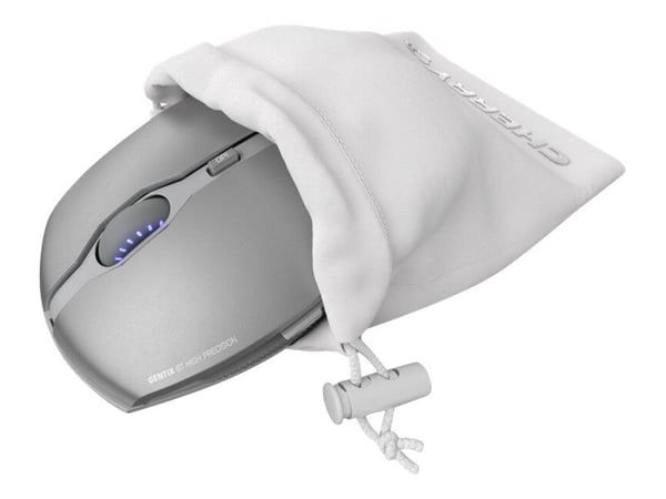 CHERRY GENTIX BT - Mus - optisk - 7 knapper - trådløs - Bluetooth 4.0 - frostet sølv (frosted silver)