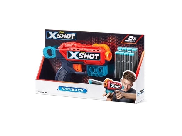 X-Shot Excel Kickback Foam Dart Blaster (8 Darts)