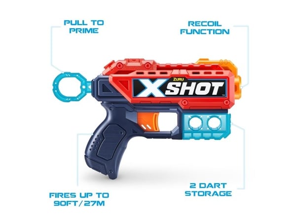 X-Shot Excel Kickback Foam Dart Blaster (8 Darts)