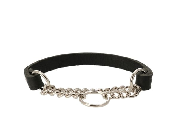 Alac Läderhalsband Halvstryp Svart 30cm Alac Läderhalsband Halvstryp Svart 30cm
