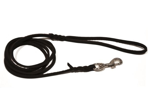 DOGMAN Leash skinn 6mmx180cm sort 180cm