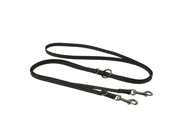 Dogman Nylonkoppel Iris Multi Svart 200cm
