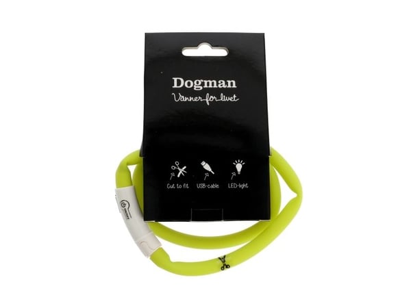 Dogman Blinkhalsband Led Gul 20-65cm