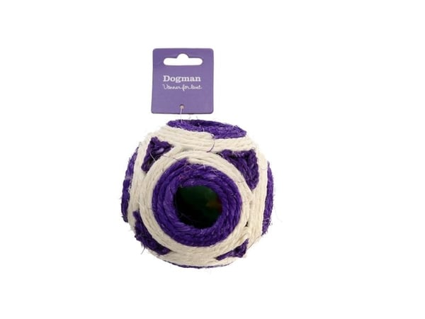 Dogman Kattleksak Klösboll Med Pingla Lila 11,5cm