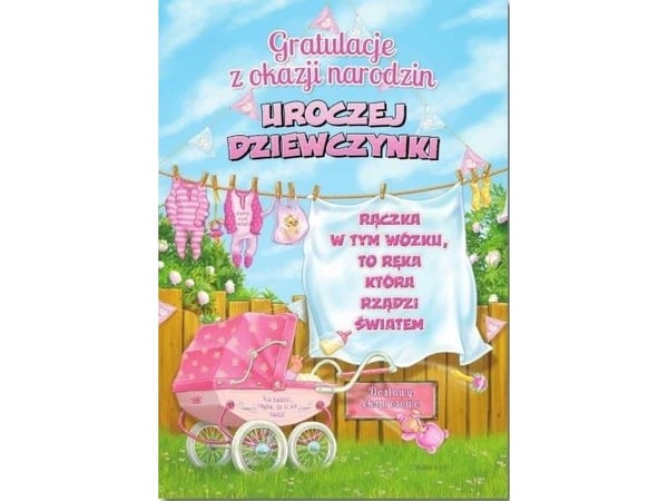 Gratulasjonskort fødsel Narodziny MF41