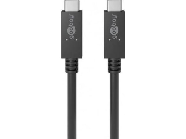 Goobay 49254, 1 m, USB C, USB C, USB 3.2 Gen 2 (3.1 Gen 2), 20 Gbit/sek, Sort