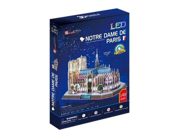 Cubic Fun Puzzle 3D LED Katedra Notre Dame