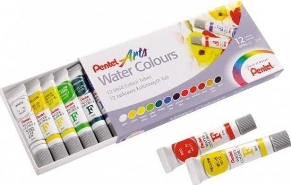 Akrylmaling i tuber 12 farger PENTEL