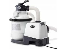 Intex 26644, Sandfilterpumpe, Sort, Hvit, Plast, Basseng på bakken, China, 6-veis ventil