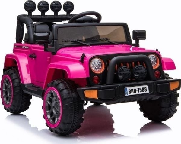 Lean Cars Akkuauto Jeep BRD-7588 Vaaleanpunainen 4x4