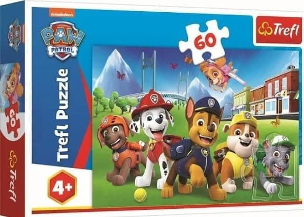 Trefl Paw Patrol Puzzle 60, 60 stykker, Tegneserier, 4 år