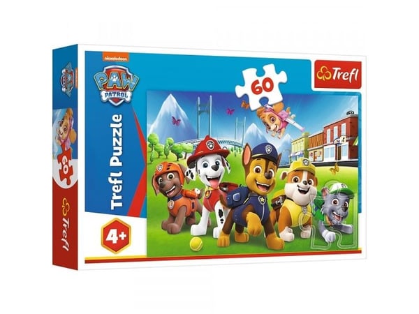 Trefl Paw Patrol Puzzle 60, 60 stykker, Tegneserier, 4 år