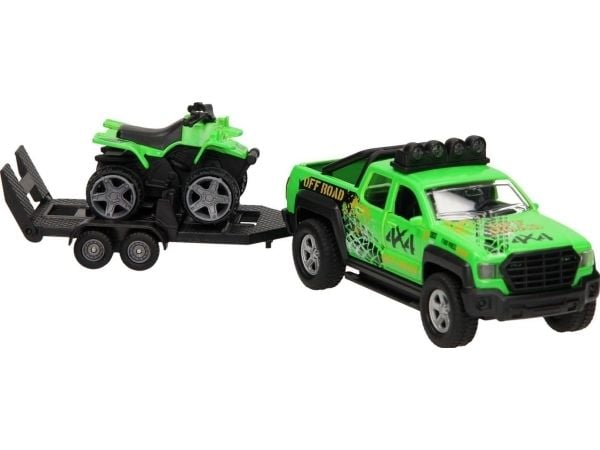 Hipo bil med tilhenger og quad, lys, lyd 510220 Hipo bil med tilhenger og quad, lys, lyd 510220