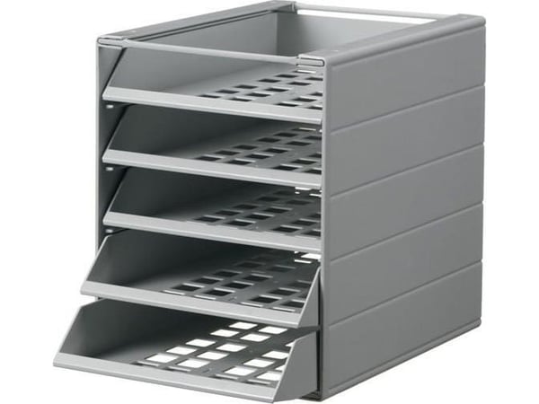Brevbakkesystem Durable Idealbox Basic C4 grå med 5 rum