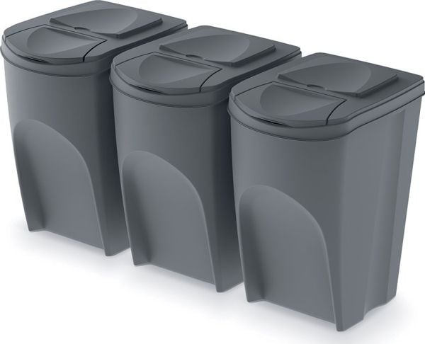 SortiBox avfallsbeholder Sortibox 3 x 35L grå (IKWB35S3-405U)