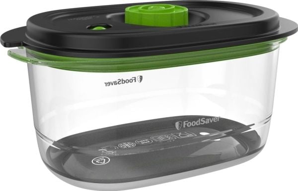 FoodSaver FFC022X, Boks, Oval, 1,2 l, Svart, Gjennomsiktig, 1 stykker