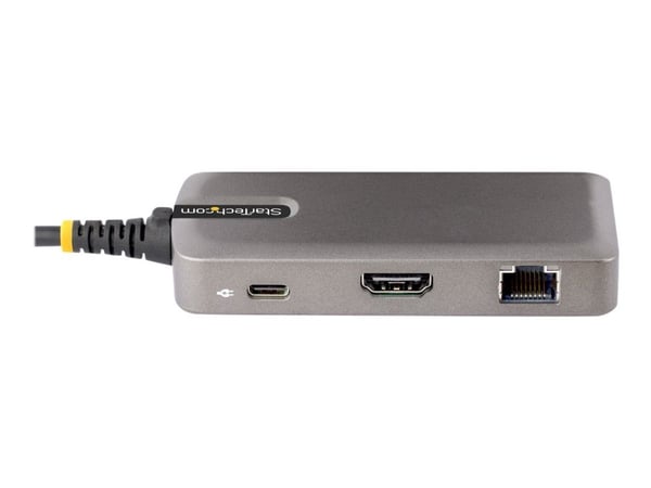 StarTech.com USB-C moniporttisovitin, 4K 60Hz HDMI w/HDR, 2-porttinen 5Gbps USB 3.0 -keskitin, 100W Power Delivery Pass-Through, GbE, USB Type C Mi...