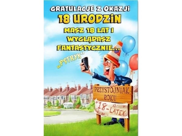 Trend gratulationskort födelsedag 18 år MF14