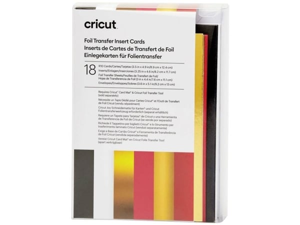 Cricut Royal Flush Sampler - Foil transfer insert card - 18 deler - 76 x 111 mm - rød, gull