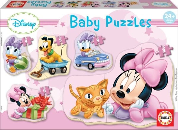 Educa babypuslespill 3-4-4-4-5 brikker Minnie