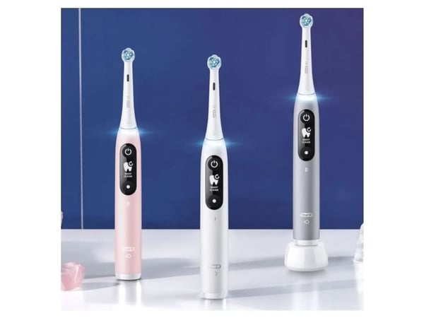 Oral-B iO 4210201381686, Roterende Tannbørste, Daglig stell, Gum omsorg, Intense, Sensitiv / Myk, Whitening, Grå, Grå, Rund, Batteri