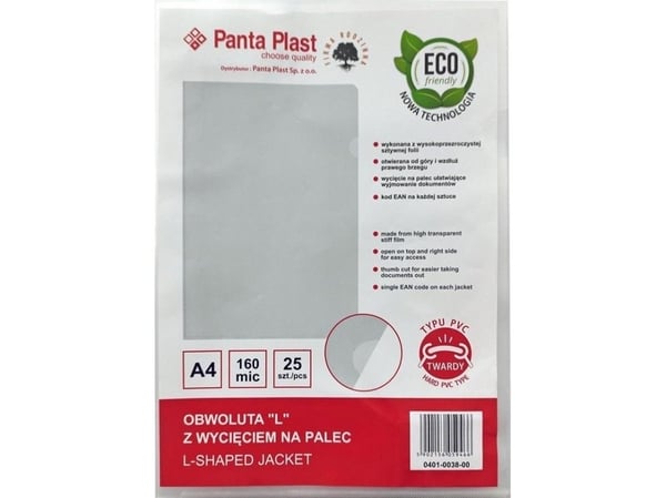 Panta Plast L-PVC omslag (25 stk) Panta Plast L-PVC omslag (25 stk)