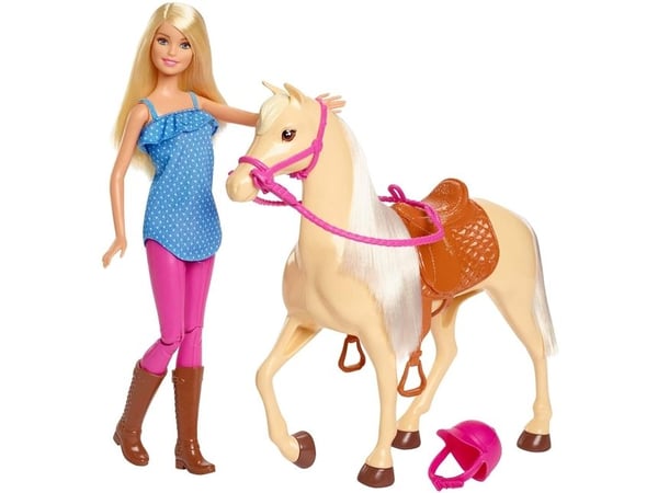 Barbie docka och häst (blond)
