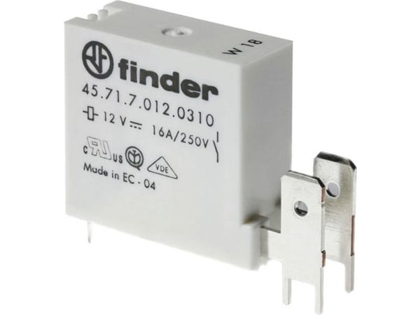 12VDC 16A-250VAC RELE 1 PÄÄTTYY - FASTON-PURISTIMELLA