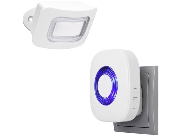 Pentatech FD25, Passiv infraröd (PIR) sensor, Trådlös, 433.92 MHz, 82 dB, Innertak/vägg, Vit