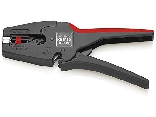 KNIPEX MultiStrip 10 automaattinen kuorimanauha 0,03-10mm²:n alueelta, jossa on pehmeä muovinen alue