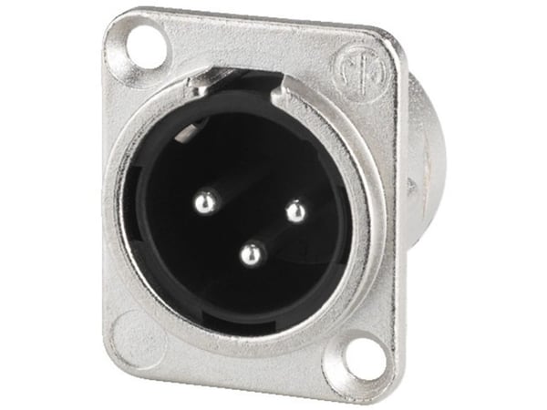 NC-3MDL1 XLR-HANSTIK FOR INDBYGNING 3POL. NEUTRIK