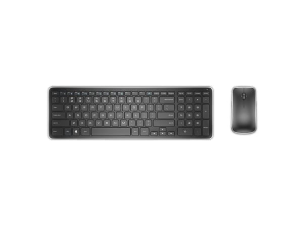 DELL KM714, Fullstor (100 %), Trådlös, RF Trådlös, QWERTY, Svart, Mus inkluderad