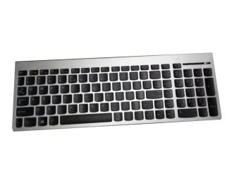 Lenovo 25216020, Full størrelse (100 og), Trådløs, RF kabel-fri, QWERTY, Sort, Sølv