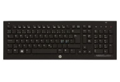 HP 467533-051, Full størrelse (100 og), Trådløs, RF kabel-fri, AZERTY, Sort