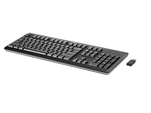 HP - Tastatur - trådløs - USB - Spansk - jakksvart - for HP 6300 Pro PC, Elite 8300 PC, Pro 4300 PC; Workstation Z1