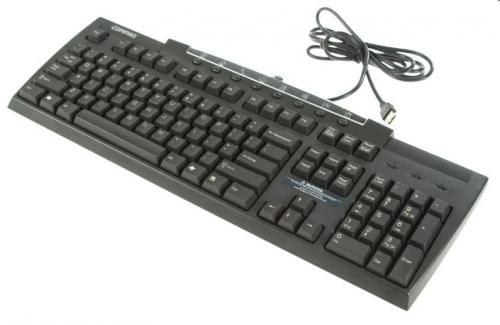 HP 537746-BB1, Full størrelse (100 og), Koblet med ledninger (ikke trådløs), USB, Sort