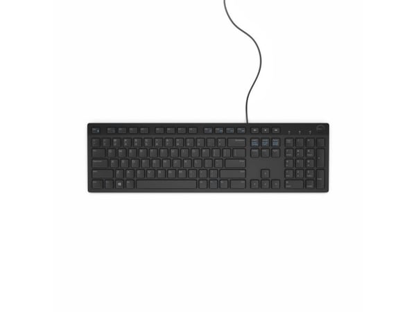 DELL KB216, Täysikokoinen (100 %), Langallinen, USB, QWERTY, Musta