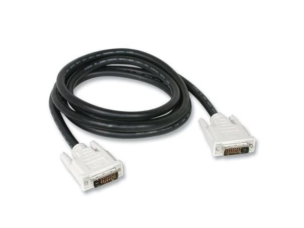 DELL 2m DVI-D, 2 m, DVI-D, DVI-D, Hankjønn, Hankjønn, Sort