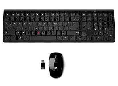 HP 671508-231, Fullstor (100 %), Trådlös, RF Trådlös, Svart, Mus inkluderad