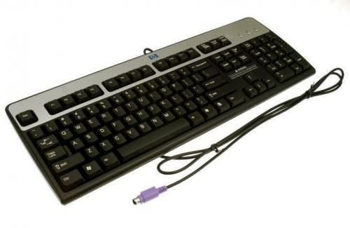 HP Windows - Tastatur - PS/2 - Belgisk - sølv, karbonitt