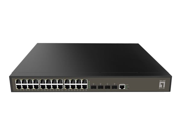 LevelOne GEL-2871 - Switch - Administrerad - 24 x 10/100/1000 + 4 x kombinations-Gigabit SFP - rackmonterbar, skrivbordsmodell
