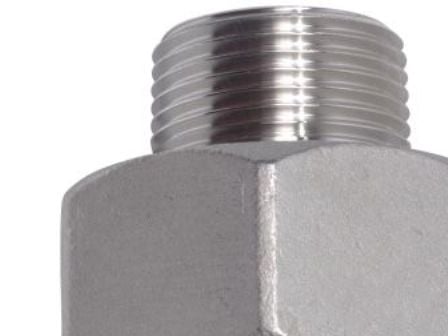 3/8 x 1/4'' Spidsmuffe m/n - Støbt AISI316