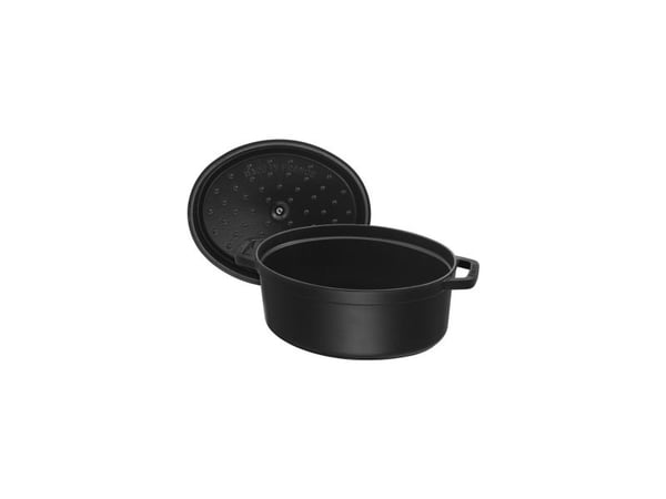 STAUB - Cocotte med lock - 29 x 15 cm - 4,25 L - oval - svart