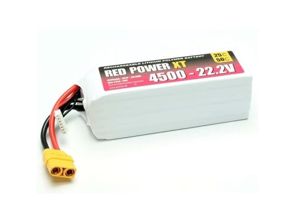 Red Power Modelbyggeri-batteripakke (LiPo) 22.2 V 4500 mAh Softcase XT90