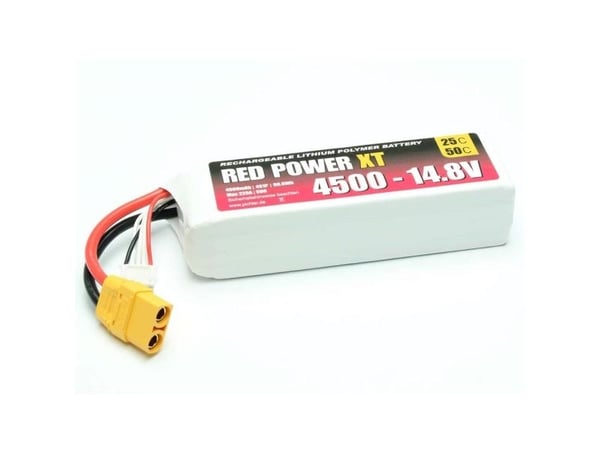 Red Power modellbygge batteripack (LiPo) 14,8 V 4500 mAh Cellantal: 4 Softcase XT90
