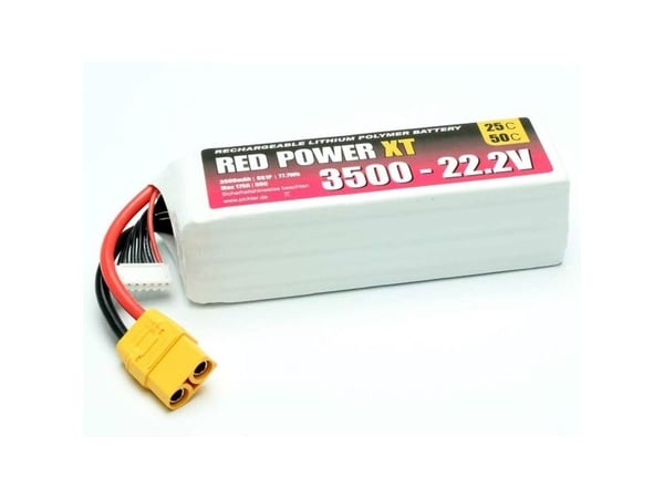 Red Power Modelbyggeri-batteripakke (LiPo) 22.2 V 3500 mAh Softcase XT90