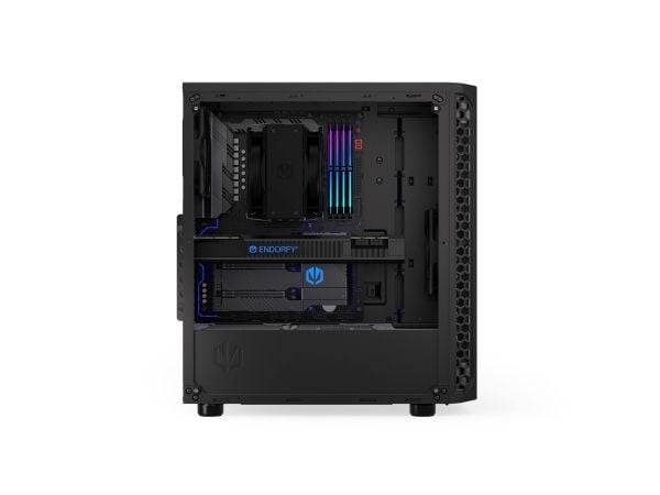 Endorfy signum 300 core - Mid tower - ATX - sidepanel med vindu (herdet glass) - ingen strømforsyning (ATX) - svart - USB/lyd