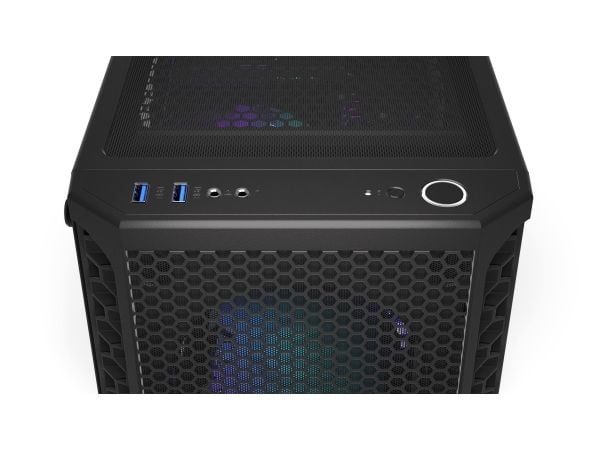 Endorfy signum 300 core - Mid tower - ATX - genomskinlig sidopanel (härdat glas) - ingen strömförsörjning (ATX) - svart - USB/ljud